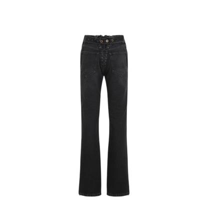 MAYFEYR - Jean Paul Gaultier - Denim Jeans With Lacing And Knee Bonding Detail - FJE148LPD01606