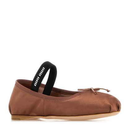 MAYFEYR - Miu Miu - Dark Pink Satin Ballerinas - 5F794DFDX05QU6F0324