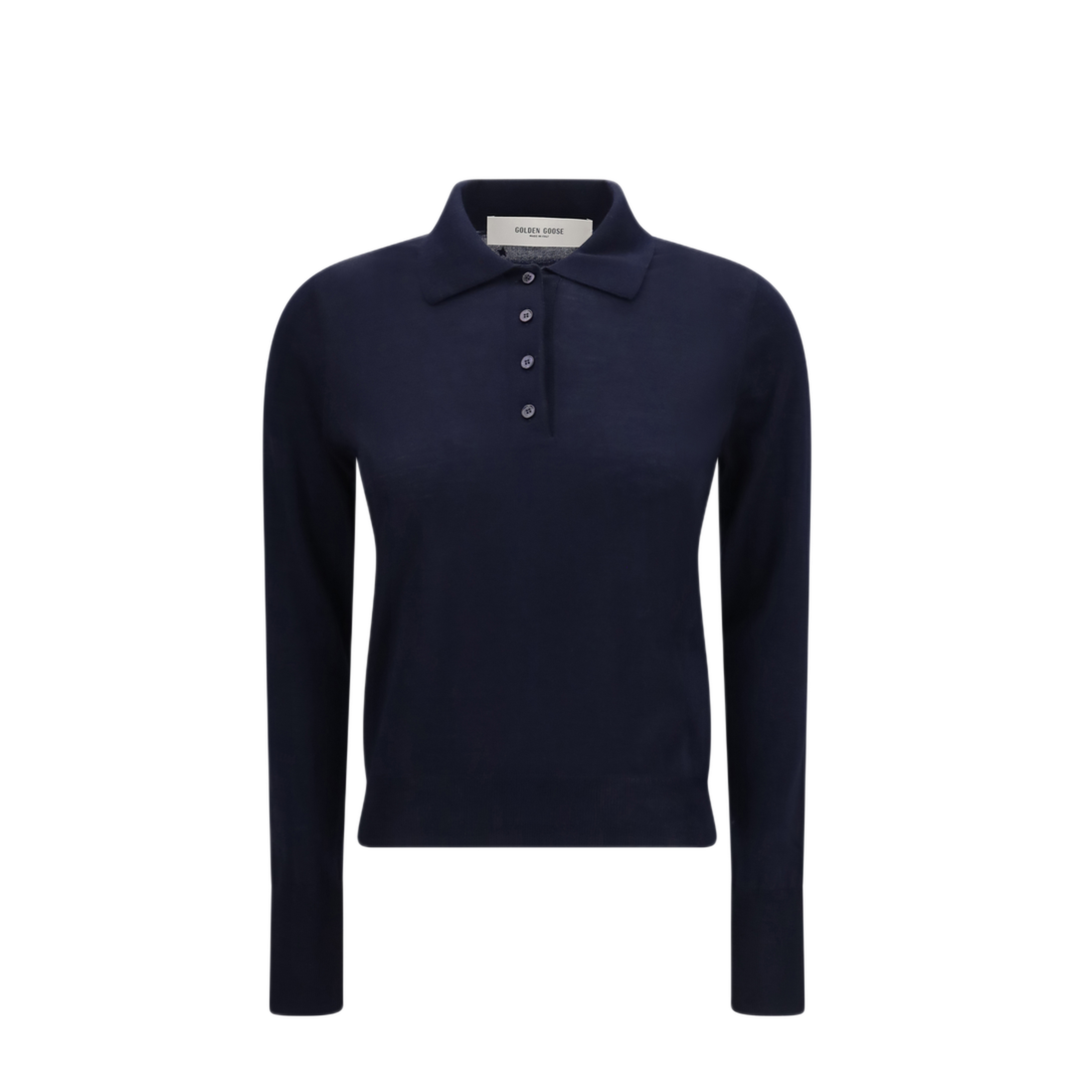 MAYFEYR - Golden Goose - Long Sleeve Merino Wool Polo - GWP01354P00104150501