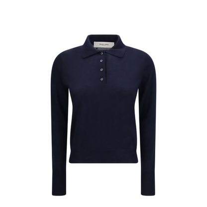 MAYFEYR - Golden Goose - Long Sleeve Merino Wool Polo - GWP01354P00104150501