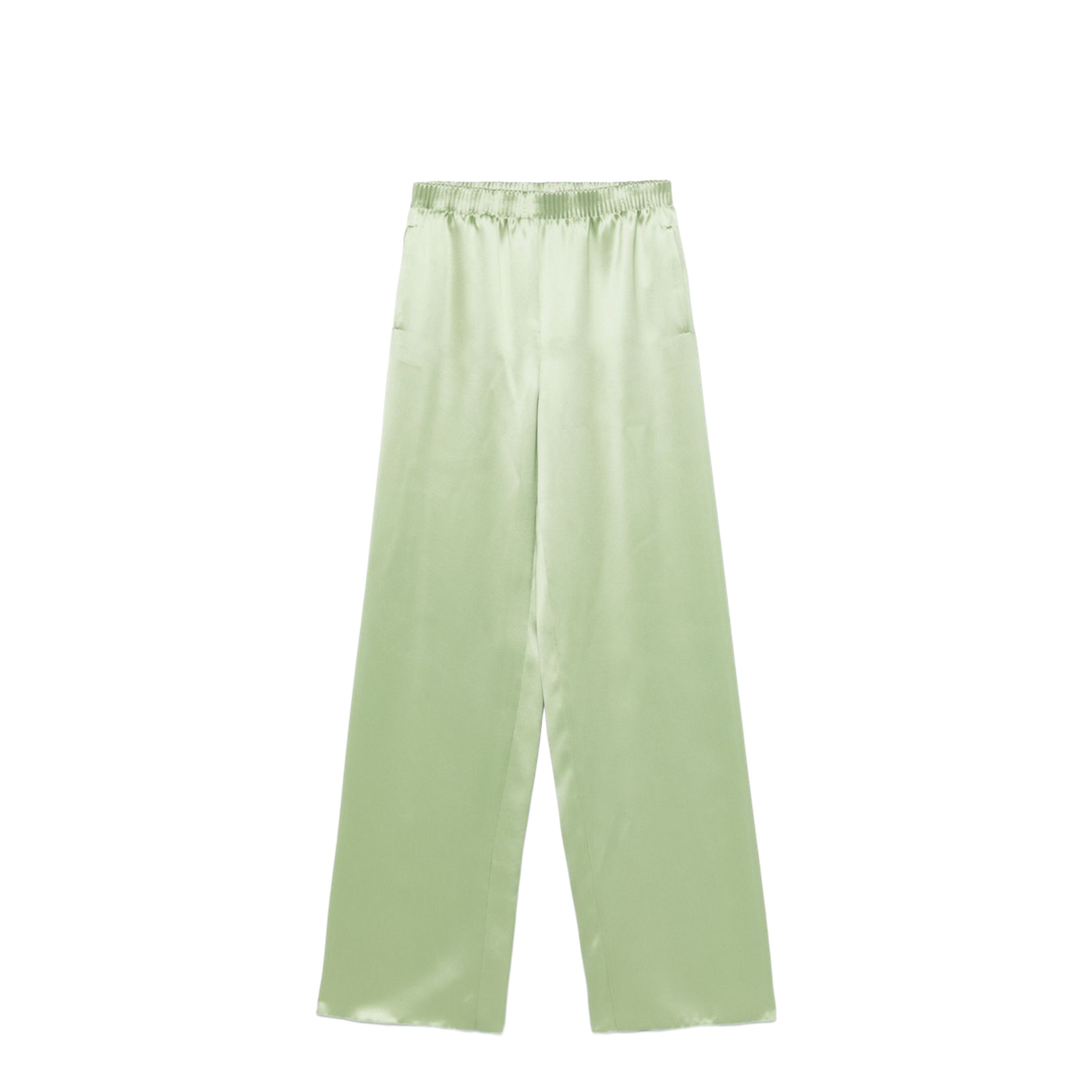 Wide Leg Silk Trousers