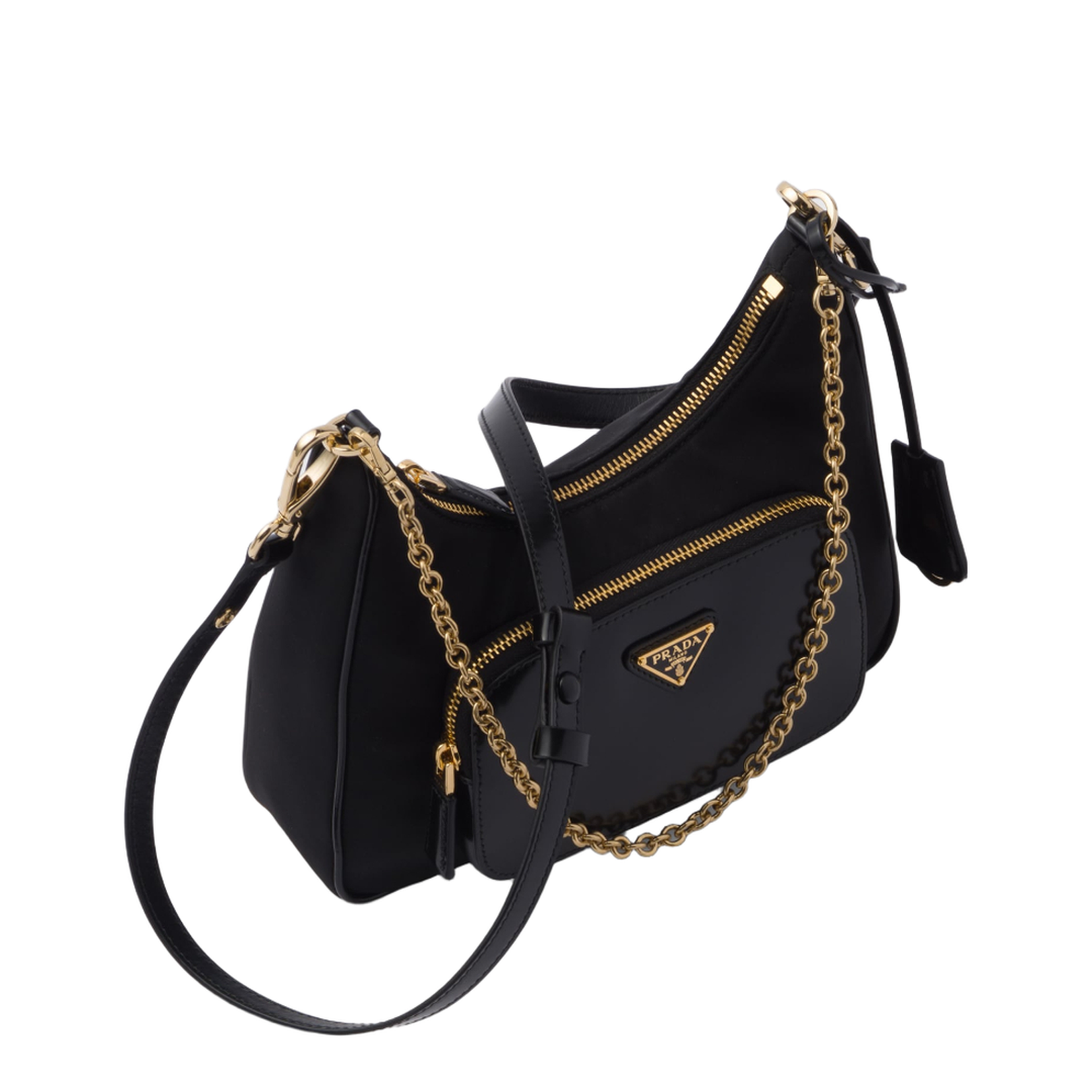 Nylon Mini Crossbody Bag Black