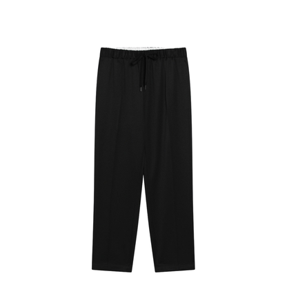 Black Wool-Blend Trousers