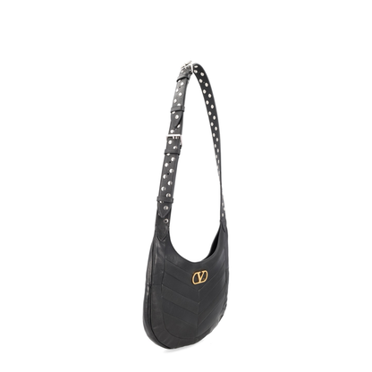 Hoboho Medium Nappa Leather Hobo Bag - Black