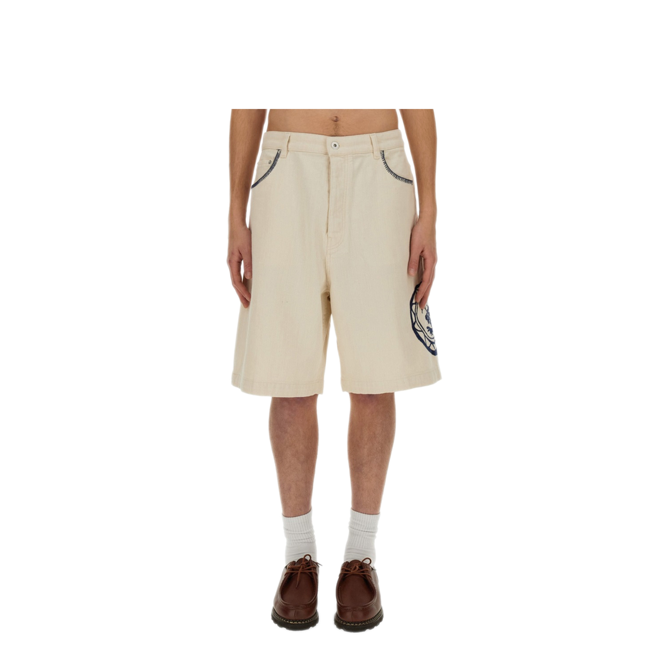 MAYFEYR - DRÔLE DE MONSIEUR - Cotton Bermuda Shorts - BS127CO119ECRU