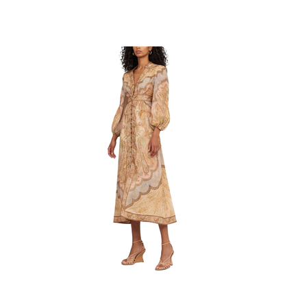 Women Dress Deep V Neckline