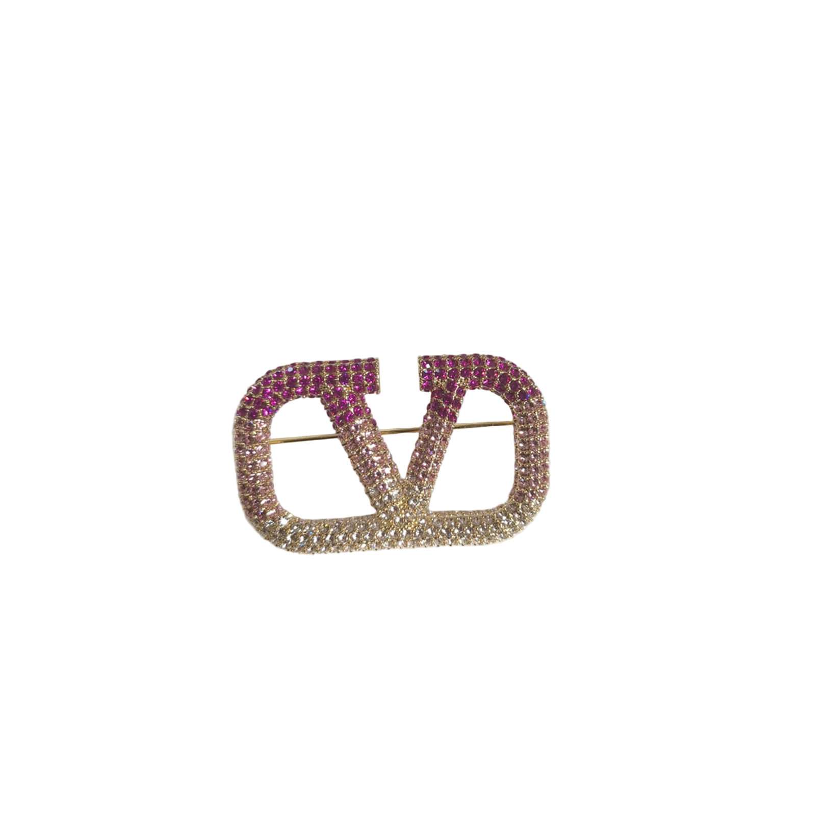 V Logo Brooch