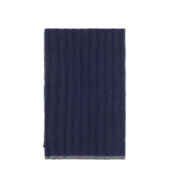 Cashmere Ribbed Scarf - Blue
