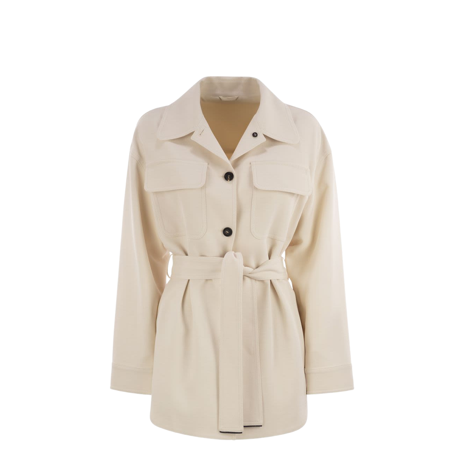 Viscose and wool safari jacket