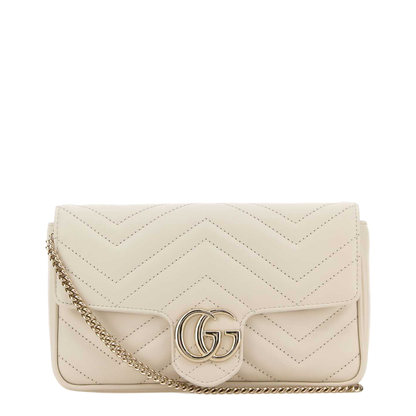 MAYFEYR - Gucci - Small Shoulder Bag In White Leather - 751526AAFPP9053