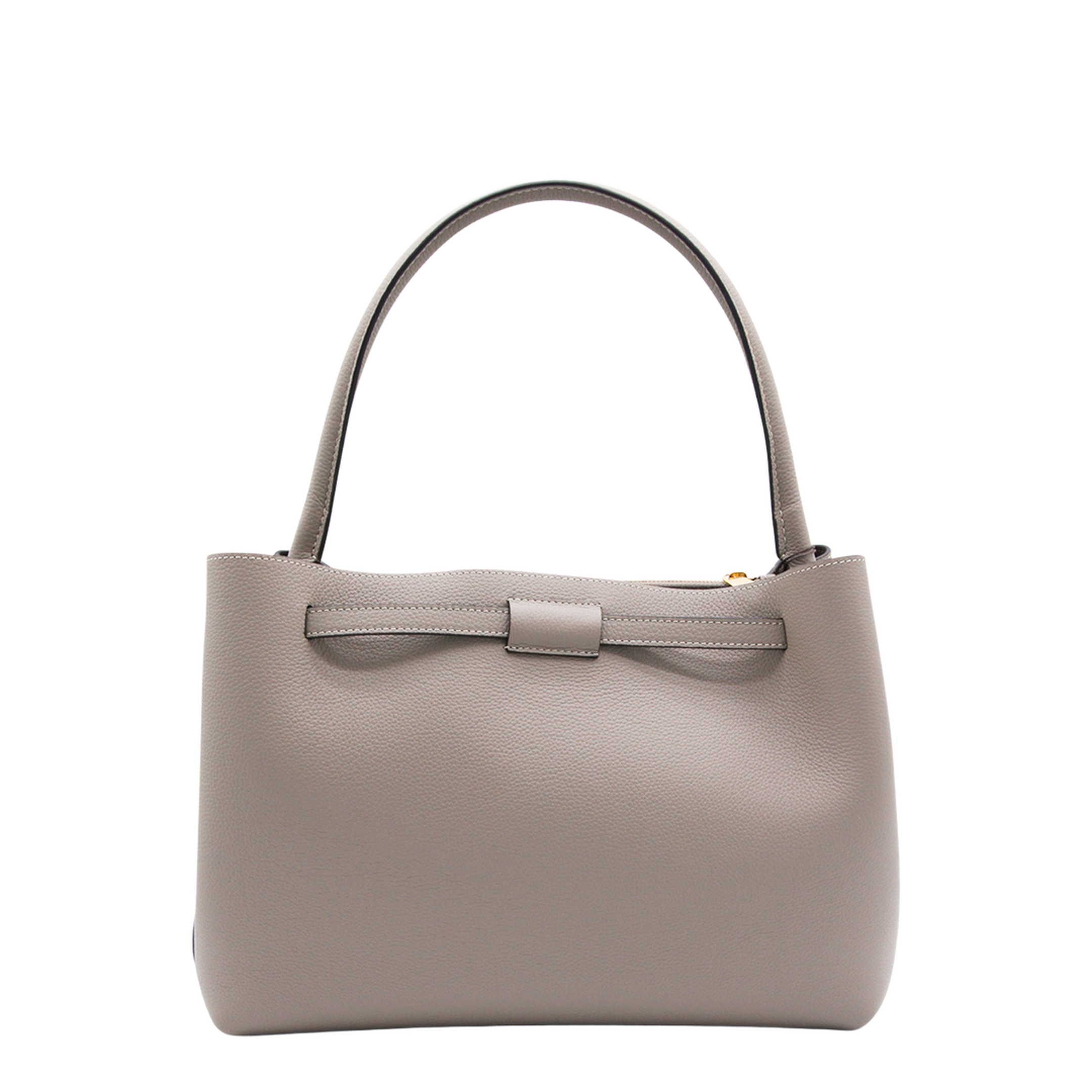 T Timeless Small Calf Leather Tote Bag - Beige Taupe