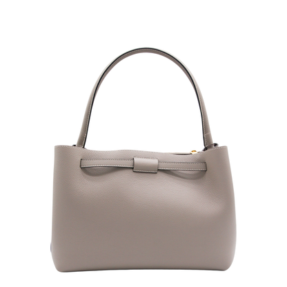 T Timeless Small Calf Leather Tote Bag - Beige Taupe