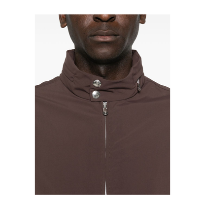 Water Resistant Blouson Jacket Brown