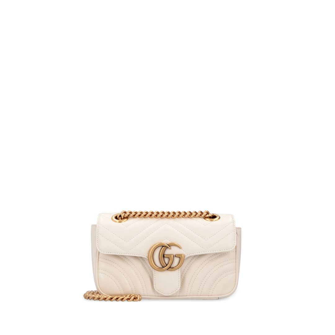 GG Marmont Mini Shoulder Bag, Gold Hardware