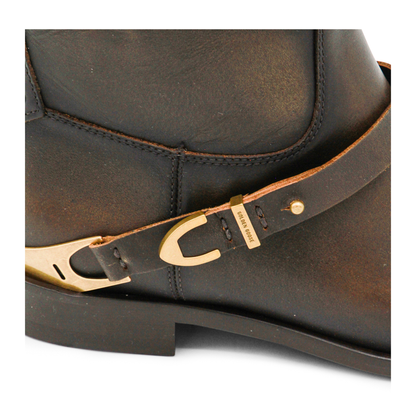 Charlie Dark Brown Leather Boots