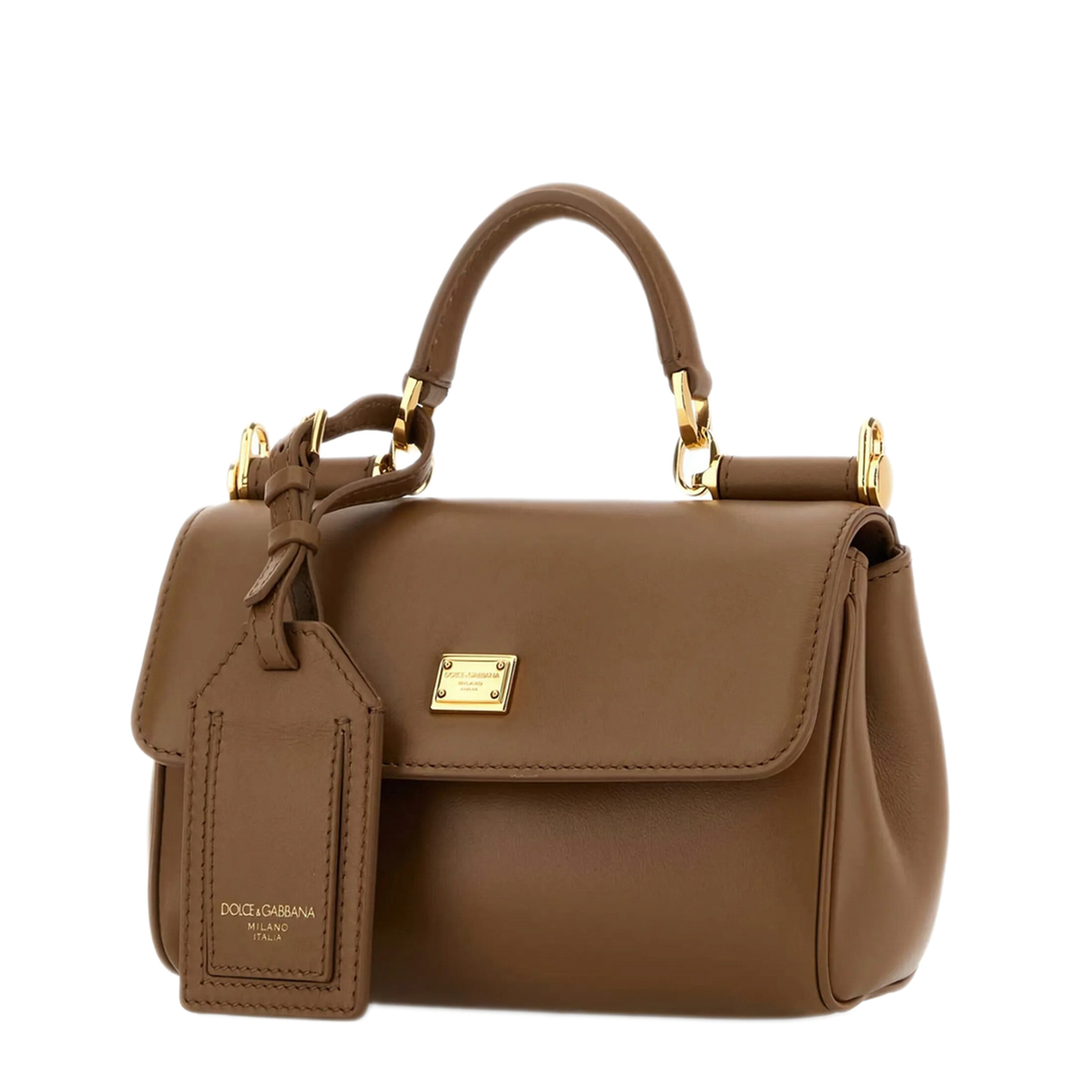My Sicily Mini Plongé Calfskin Handbag - Brown