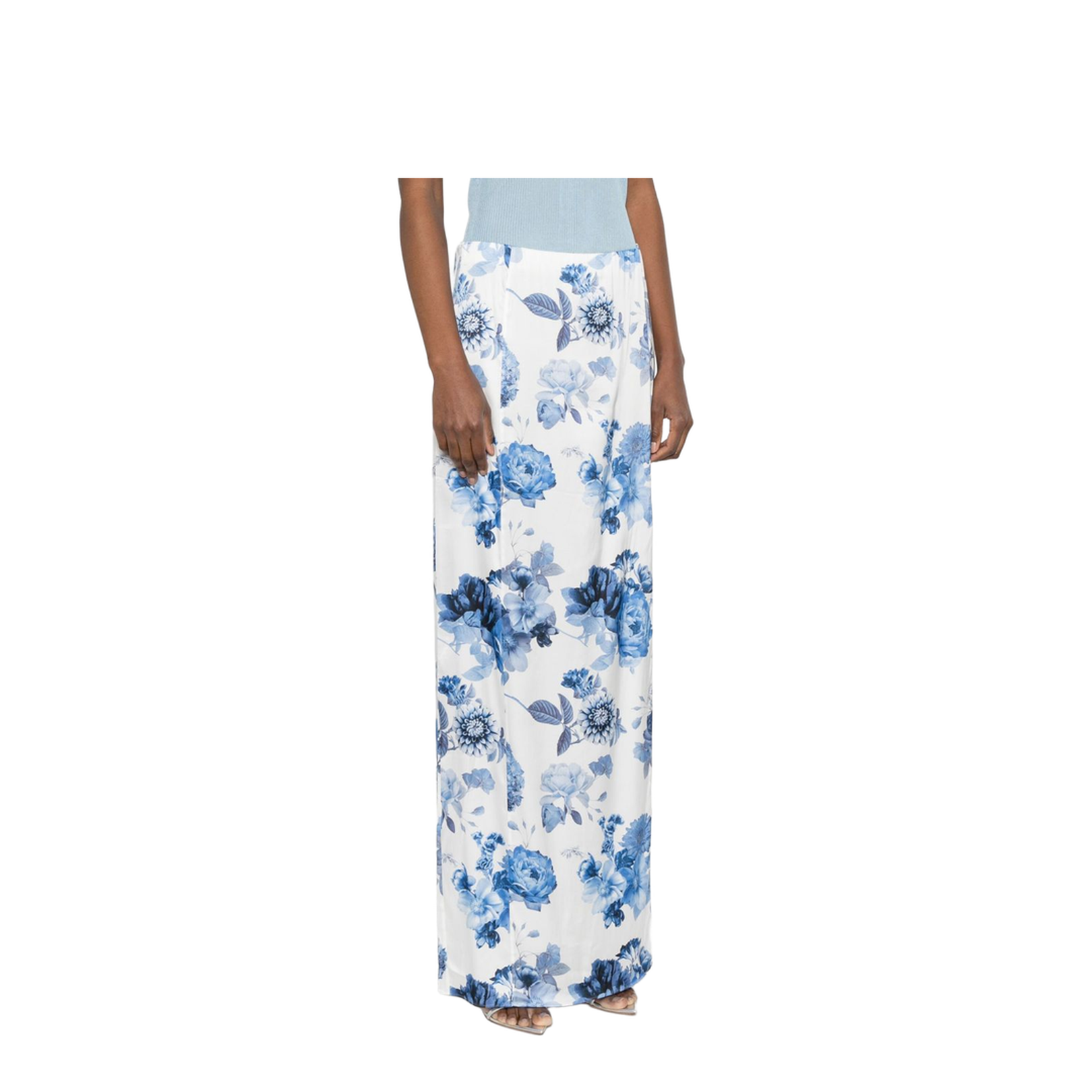 Floral Print Maxi Skirt In Multicolour