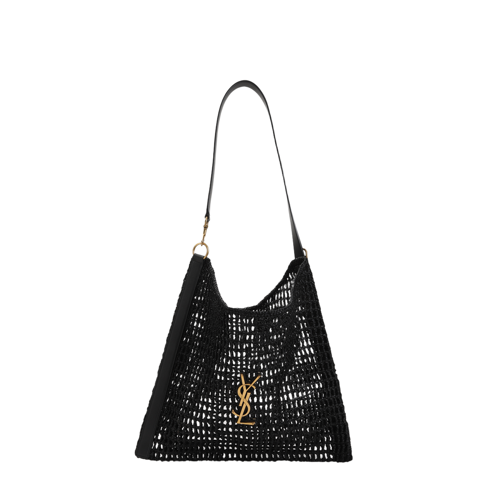 Oxalis Raffia Shoulder Bags - Black