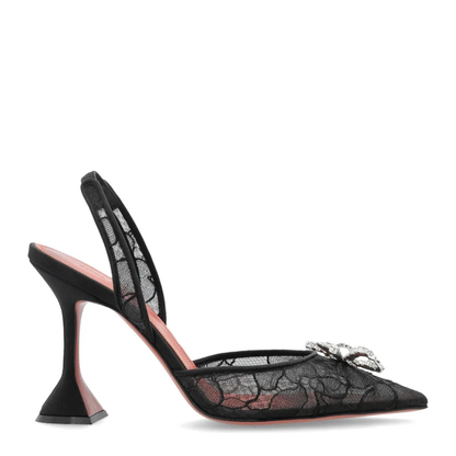 MAYFEYR - Amina Muaddi - Lace Pumps 95Mm Signature Heel - ROSIELACESLING95BLACK