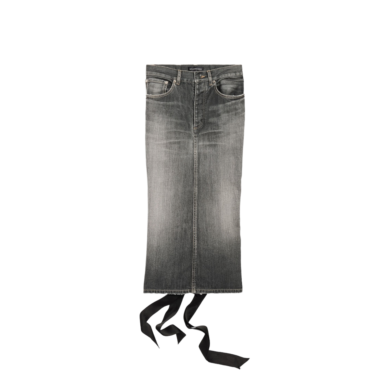 Skirt with Lace in Smoke Gray