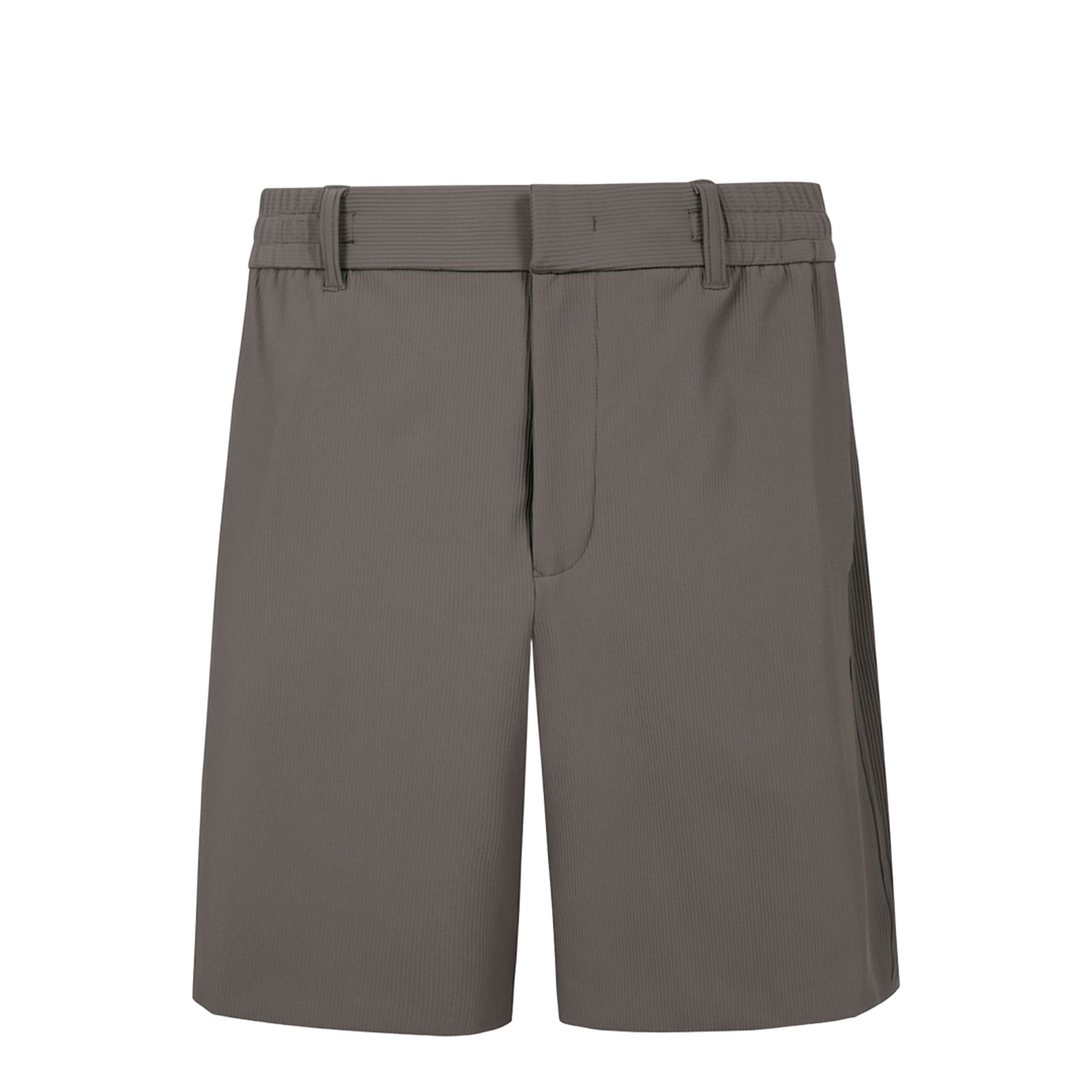 Canneté-effect stretch nylon Bermuda shorts