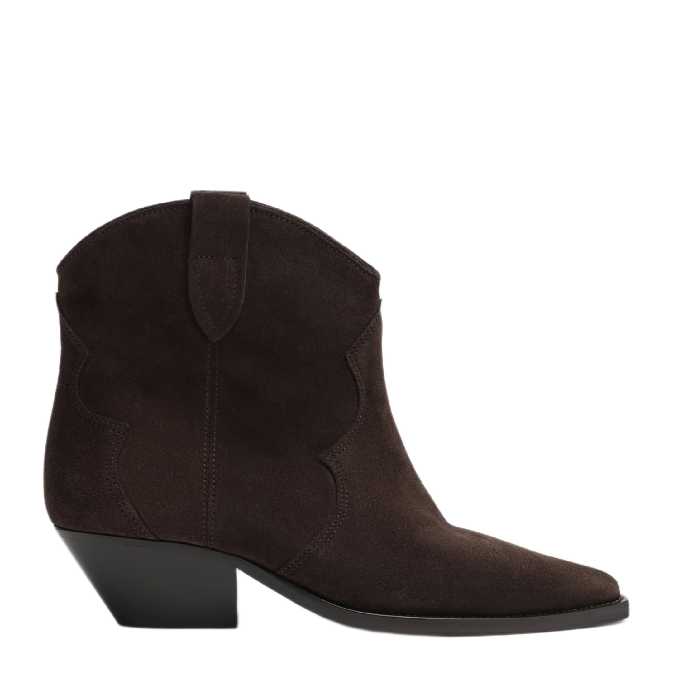 MAYFEYR - Isabel Marant - Dewina Suede Cowboy Boots In Chocolate - BO0002FAA1A03S50CL