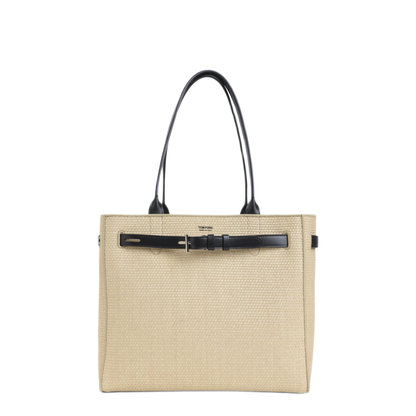 MAYFEYR - Tom Ford - Natural Black Raffia Smooth Calf Tote Bag - L1809TRA005PJNA