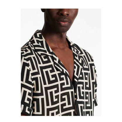 Monogram Print Pajama Shirt