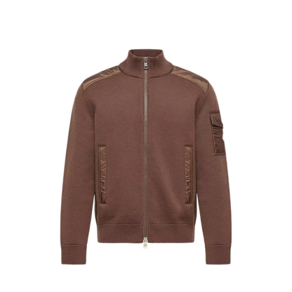 MAYFEYR - Moncler - Padded Wool Zip-Up Cardigan - L20919B00003M1131
