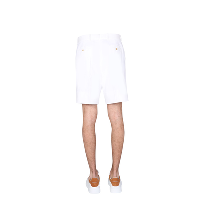White Other Materials Shorts