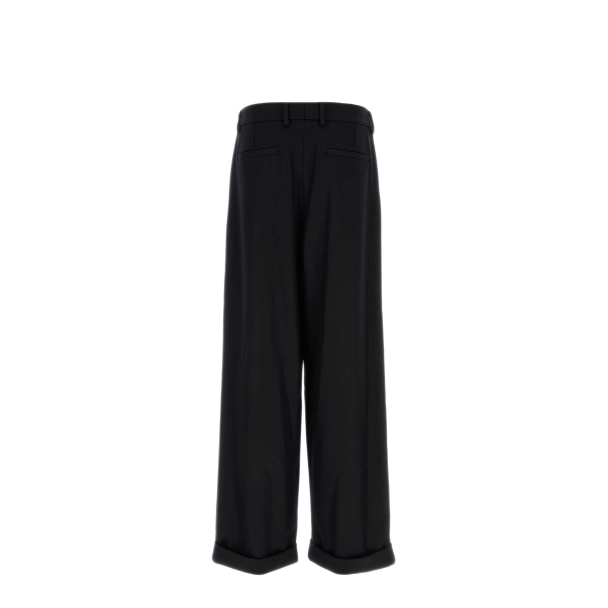 MAYFEYR - Dolce & Gabbana - Black Wool Wide Leg Pant - GP16HTHU2A8N0000