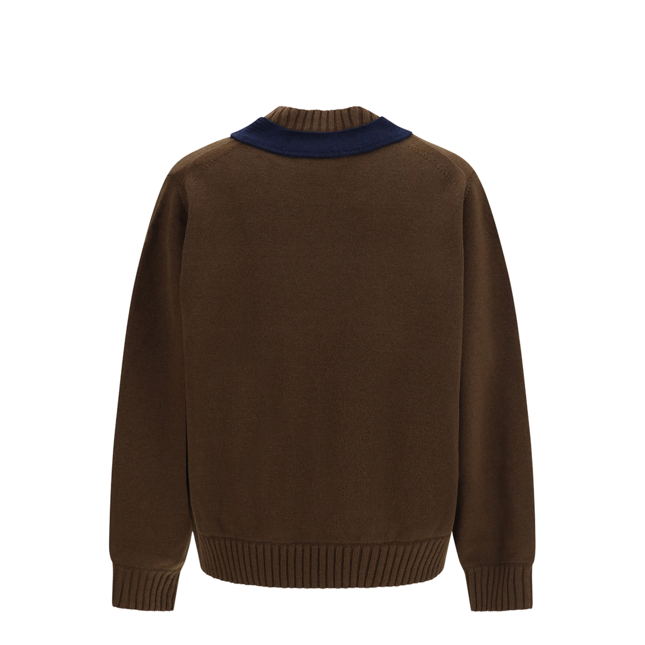 MAYFEYR - Sacai - Wool Knit Cardigan With Integrated Scarf - 2604069M