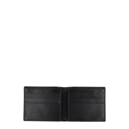 Tempesta Calfskin Bi-Fold Wallet With Logo Plaque