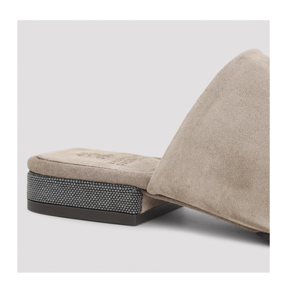 MAYFEYR - Brunello Cucinelli - Suede Flat Sandals - MZSFC3170