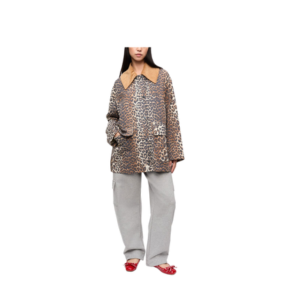 Leopard Print Midi Jacket