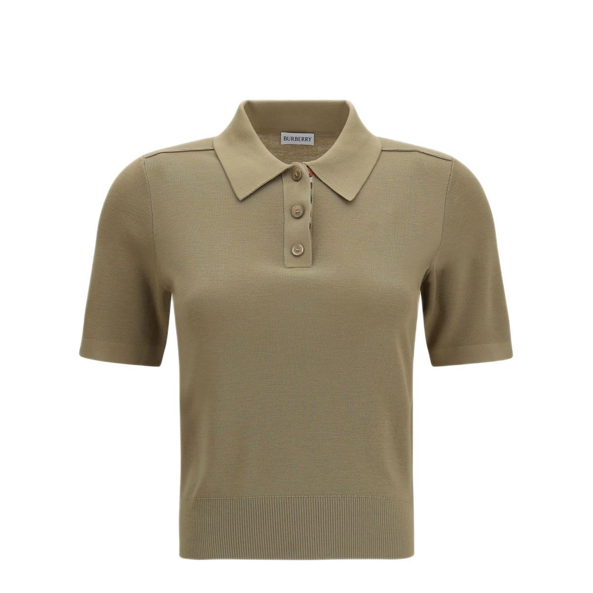 MAYFEYR - Burberry - Knit Polo With Check Trim - 8130426A3743