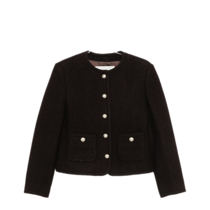 MAYFEYR - Dunst - Brown Wool Felted Jacket - UDJA6C203W2