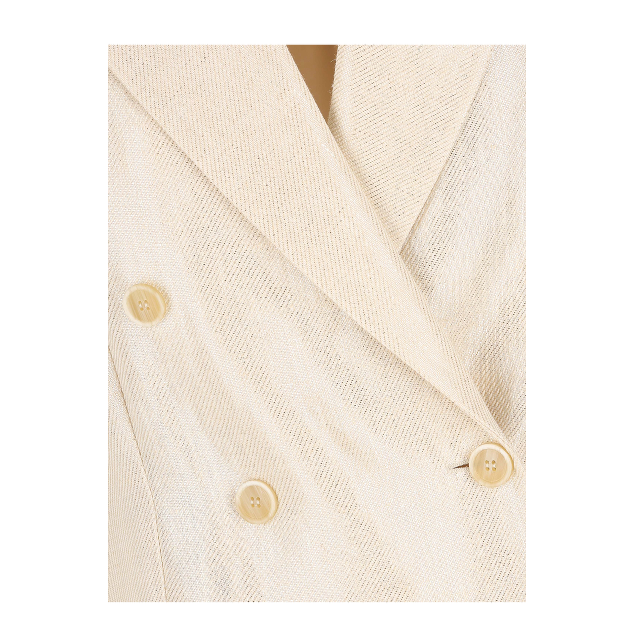 Women's Double-Breasted Blazer - Natural