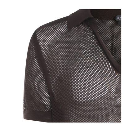Silk Blend Buttonless Polo Shirt