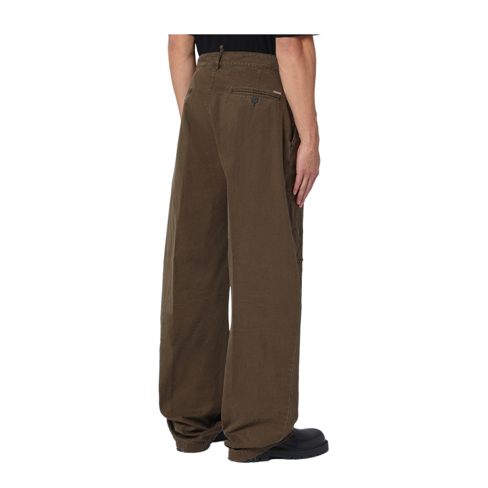 Military Green Wide Trousers