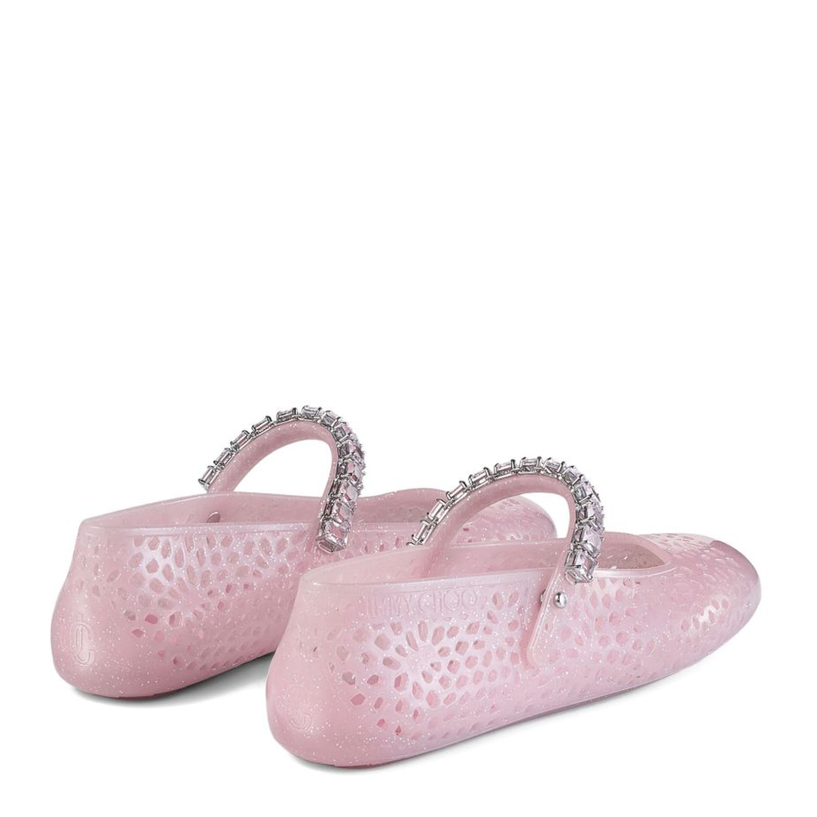 Cotton Candy Jelly Ballerina Flats with Crystal
