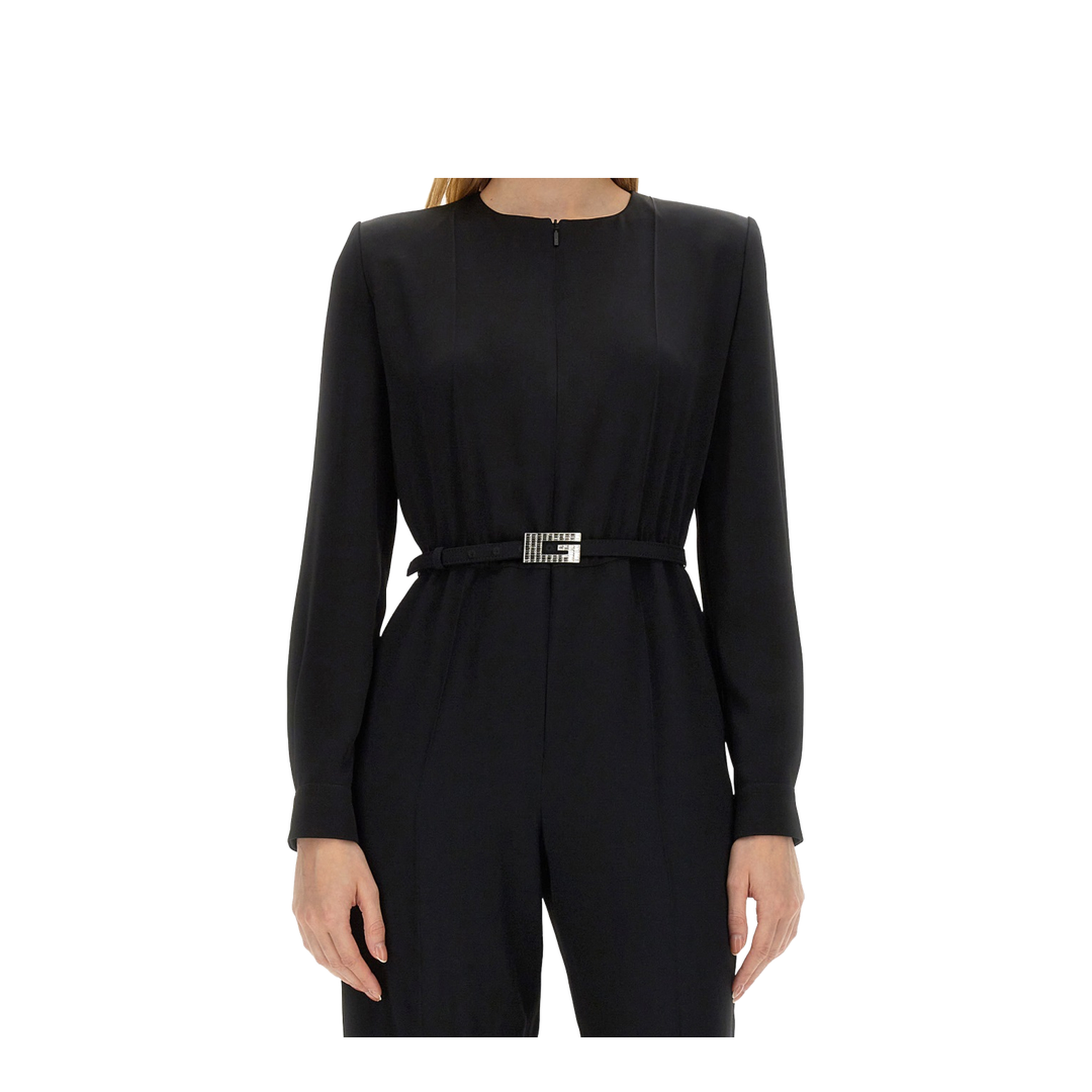 Viscose Jumpsuit with Belt