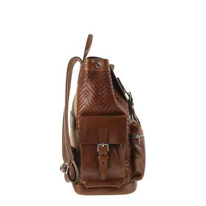 City Backpack Woven Leather