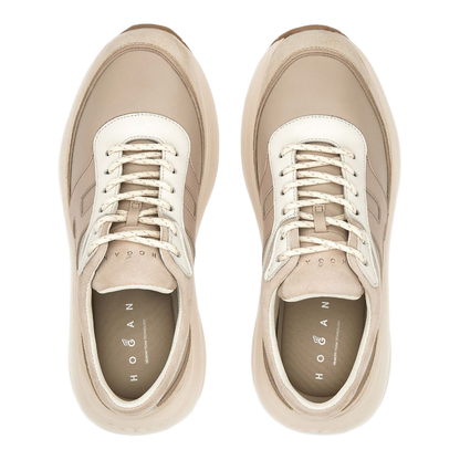 Beige Front Lace-Up Fastening