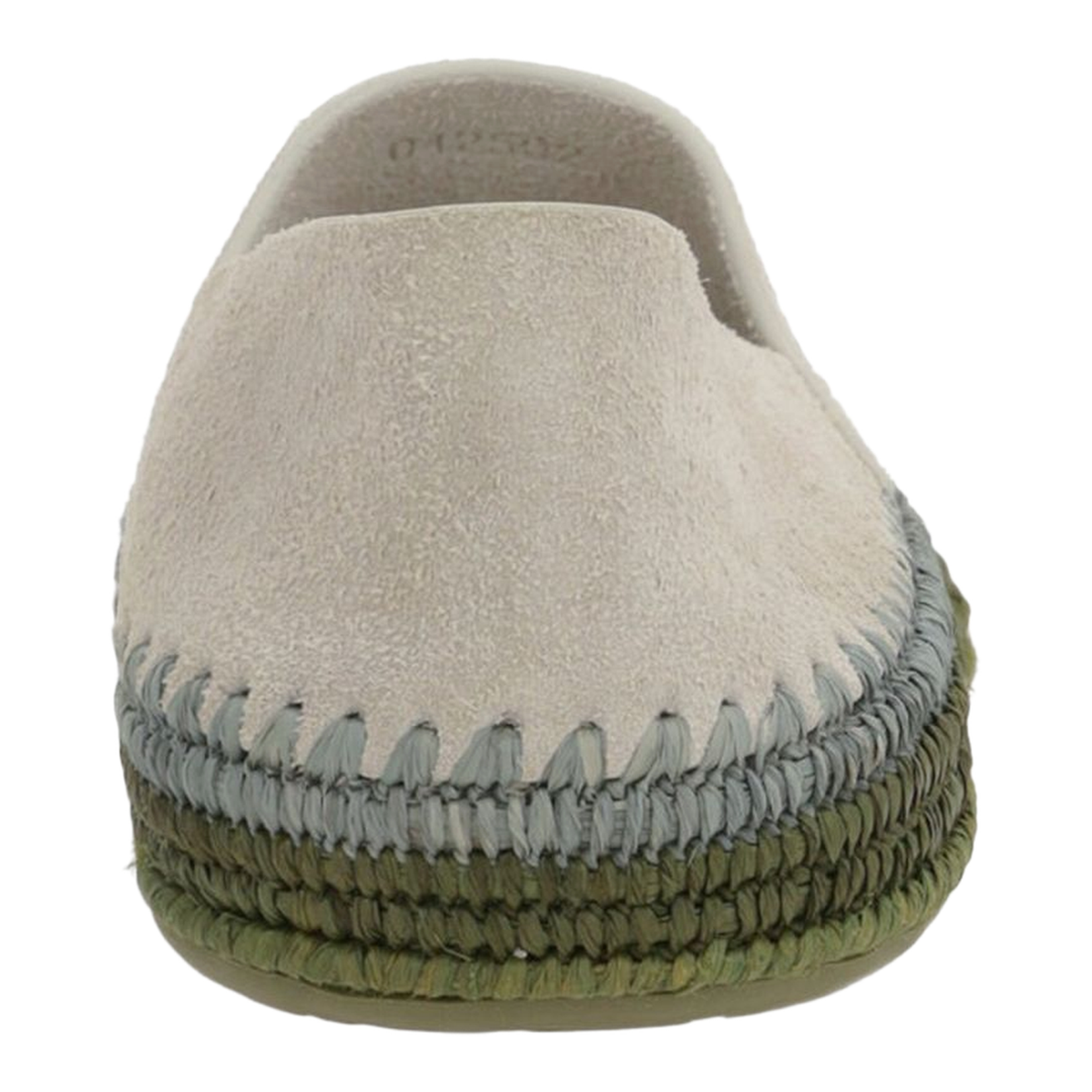 Rio Suede and Raffia Slippers Grey