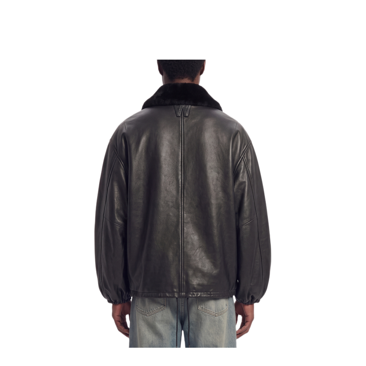 MAYFEYR - Willy Chavarria - Black Lambskin Coach Jacket - MMLJK020036N001
