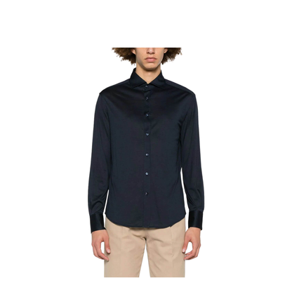 Men Camicia Di T-shirt Black