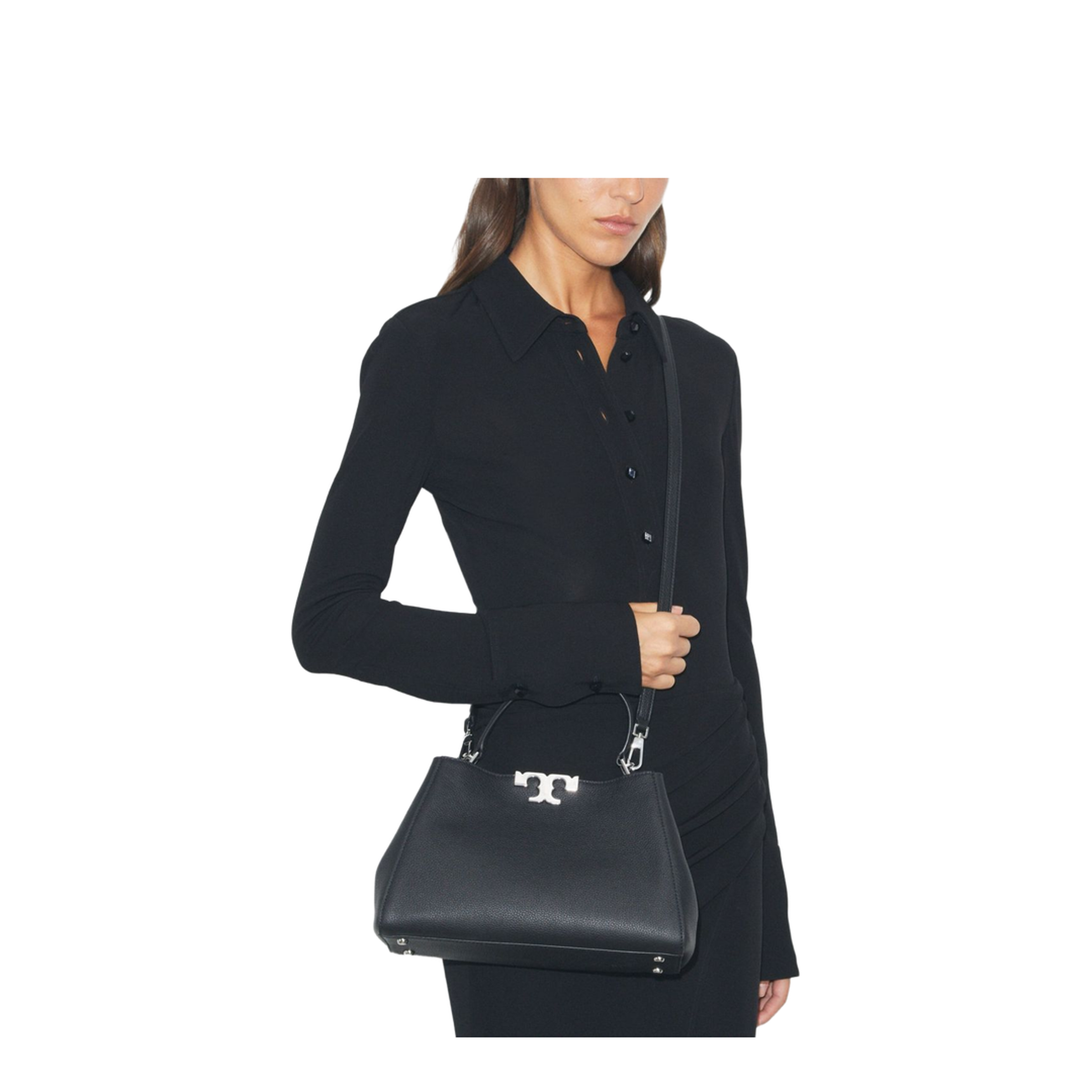 Eleanor Pebbled Medium Satchel Bag