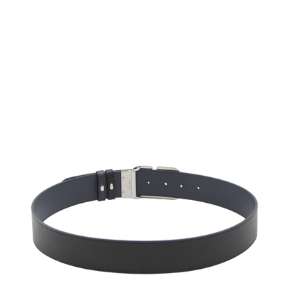 Black Belt with VLogo Buckle in Leather