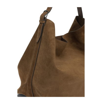 MAYFEYR - Toteme - Suede Medium Shoulder Bag - 234WAL853LE0004105TAN